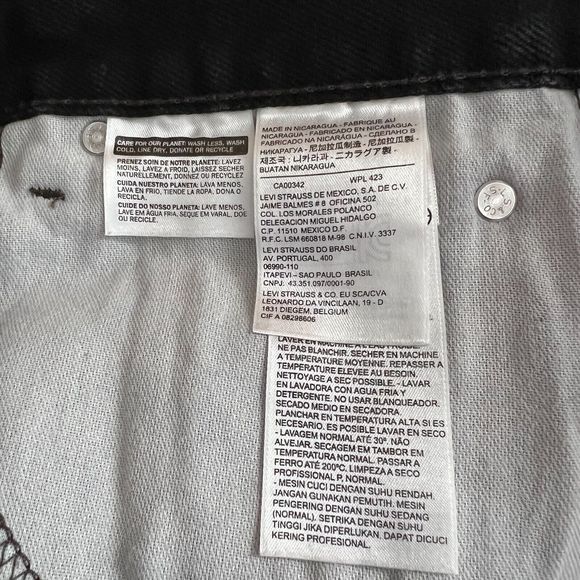 Levi's 505 Men's Jeans Size 33 Regular Fit Straight Leg Denim Casual Black - Picture 7 of 8